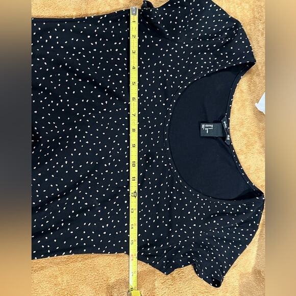 H&M Dress black white polka dot Size small Form Fitting Flattering - Picture 3 of 8